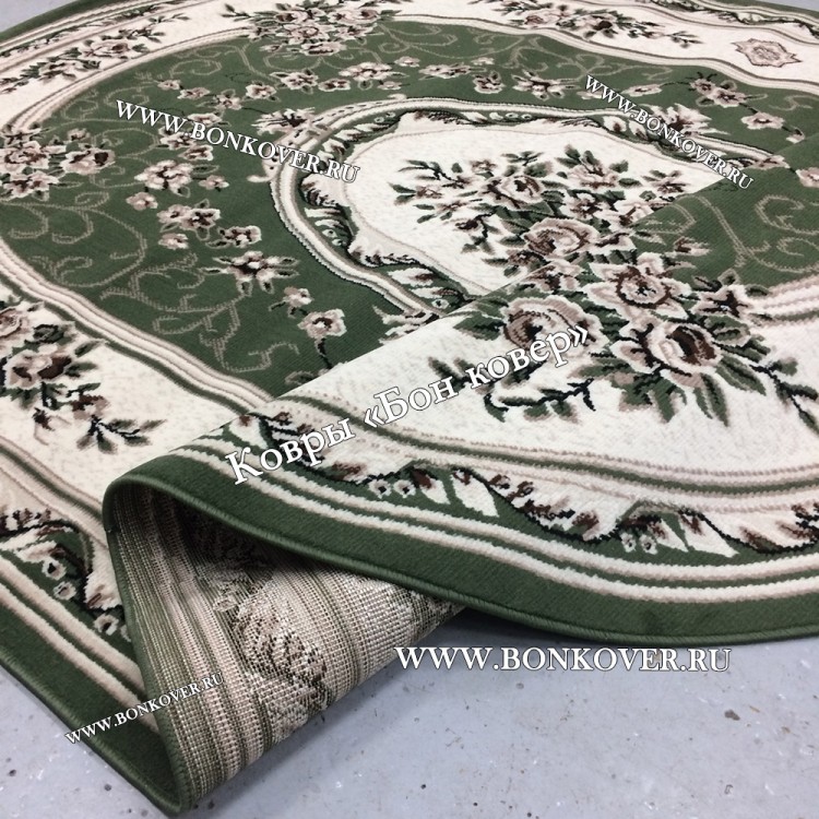 Ковер Лайт Карпет Дизайн 23896 Зеленый Овал